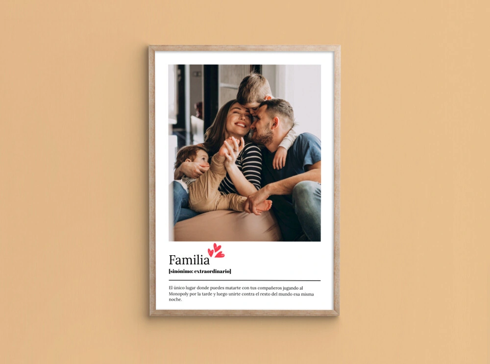 Póster Foto Familia